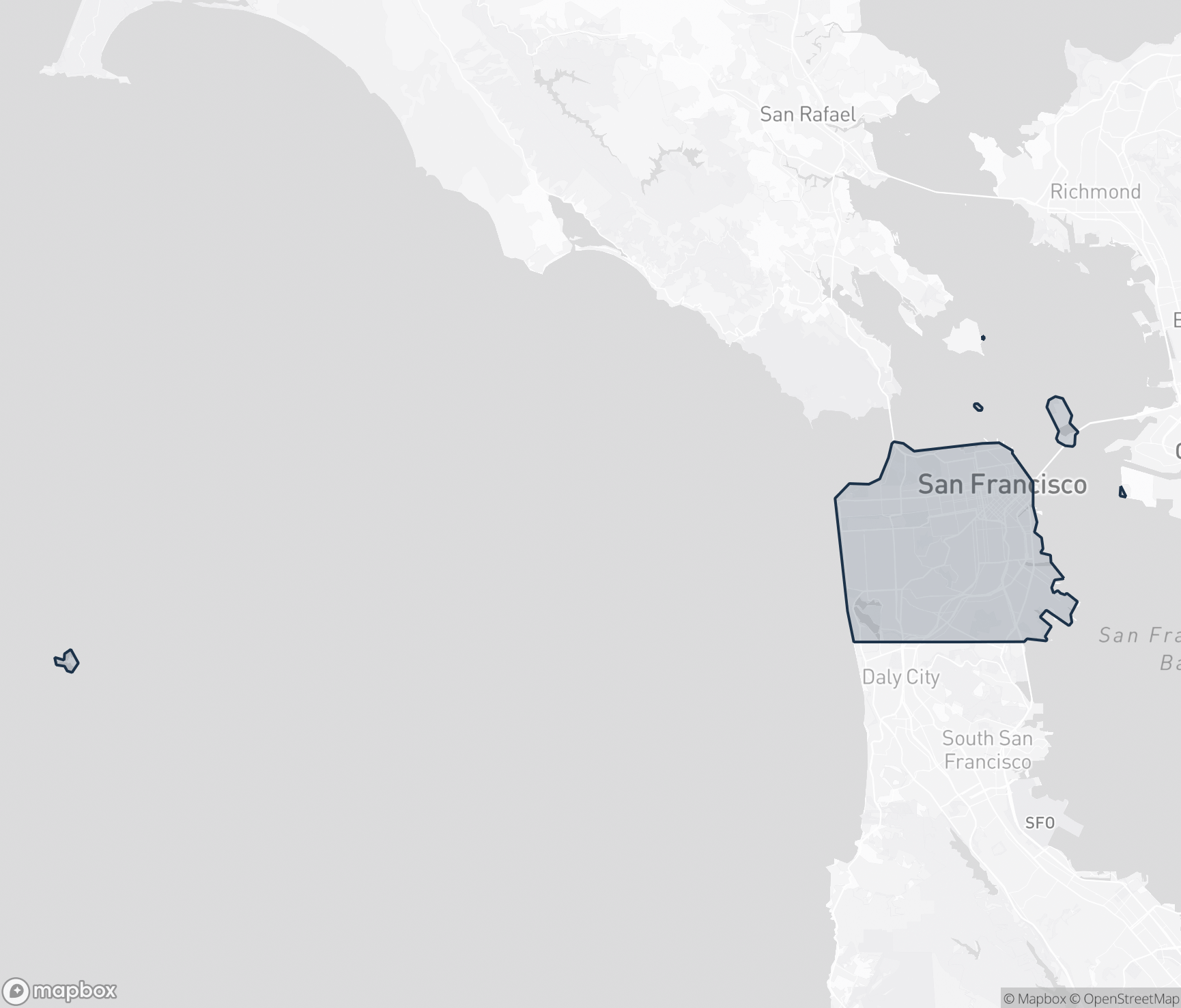 Map of San Francisco County