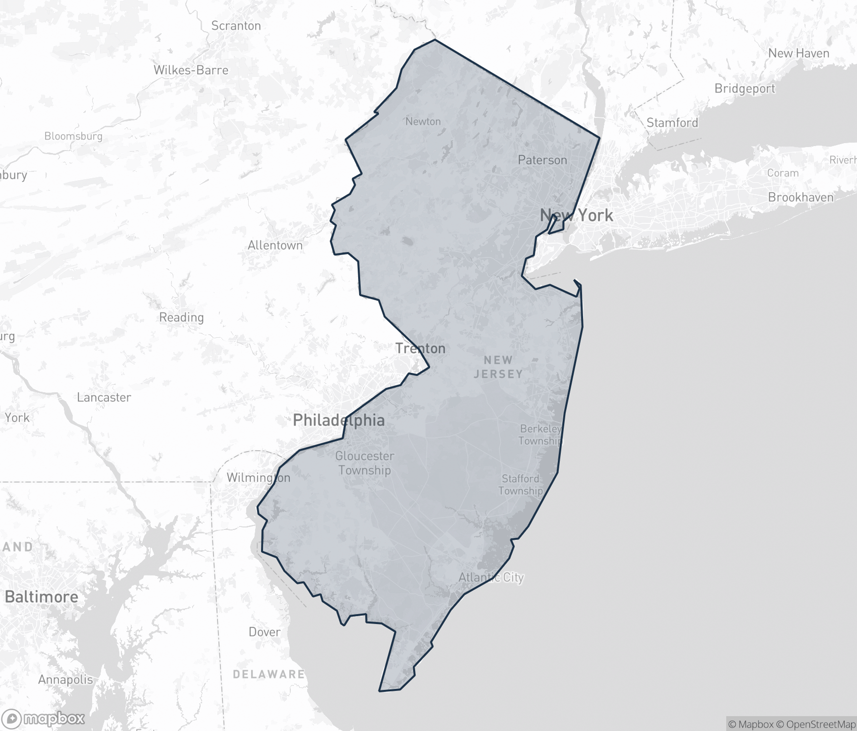Map of New Jersey
