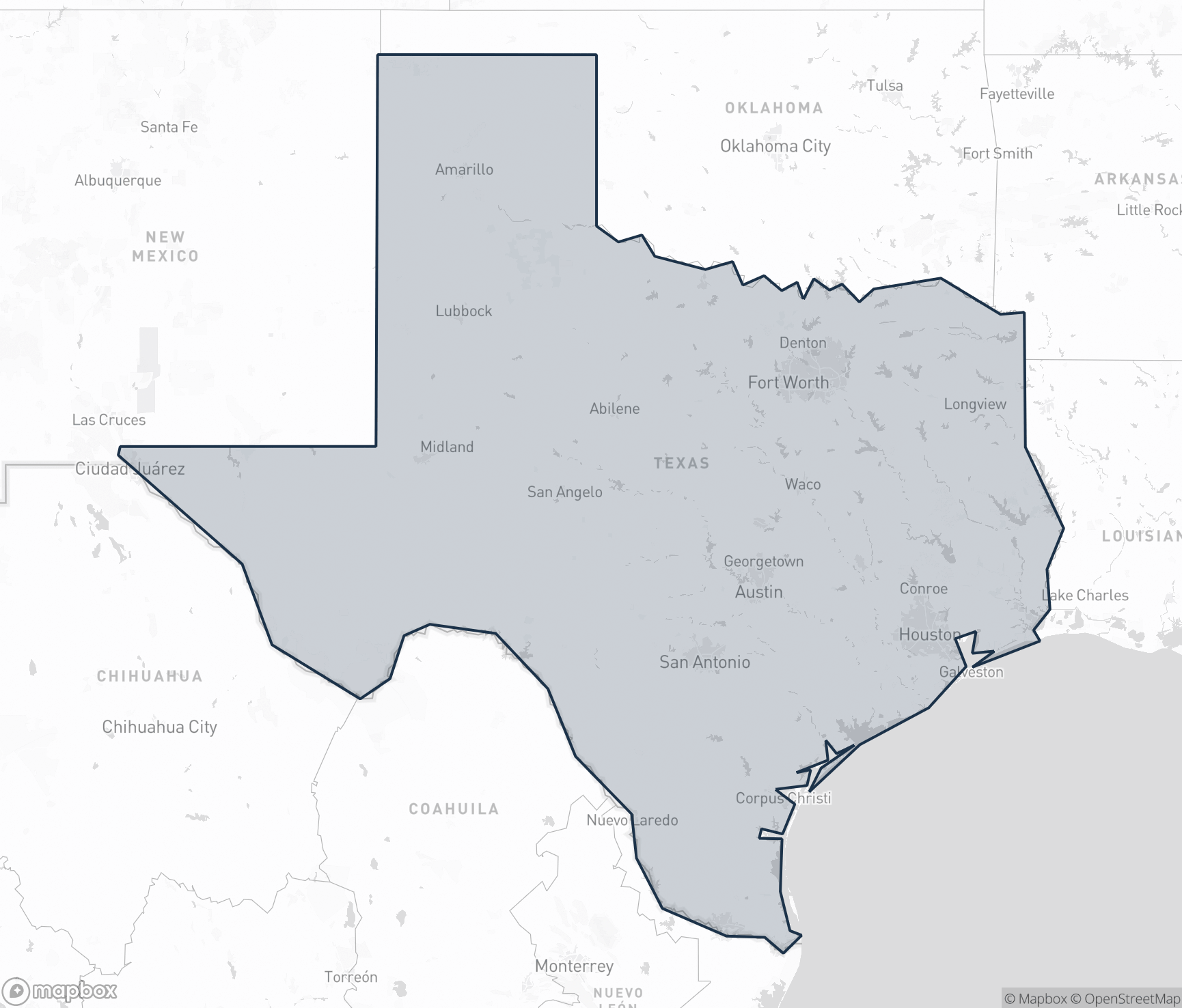 Map of Texas